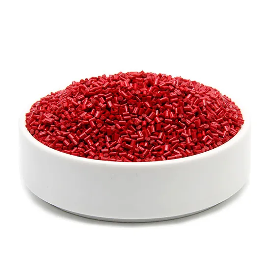 Plastic Polyolefin Functional CaCO3 Masterbatch Red Color Masterbatch Filler